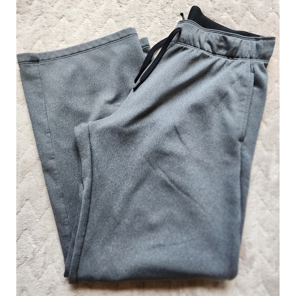 Nike Therma-FIT Women Gray Wide Leg Training Fleece Sweatpants Medium